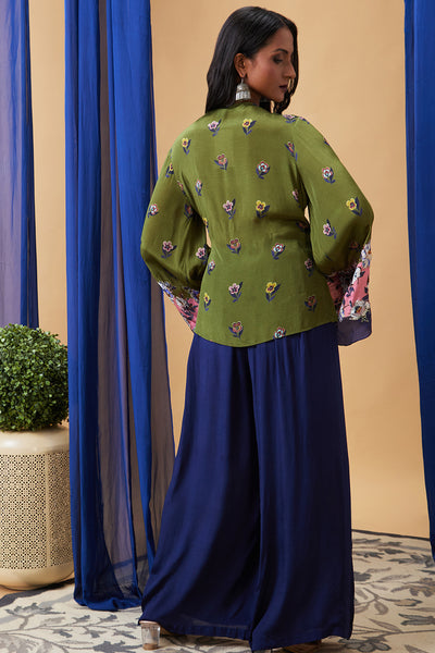 Sougat Paul Tasnim Embroidered Angarkha Set indian designer wear online shopping melange singapore