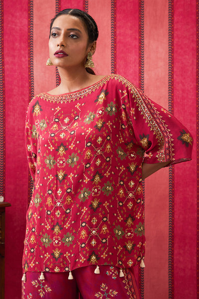 Sougat Paul Zahra Embroidered Co-Ord Set indian designer wear online shopping melange singapore