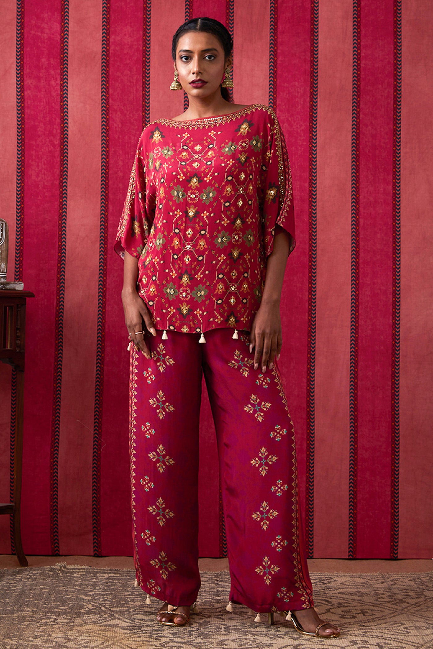 Sougat Paul Zahra Embroidered Co-Ord Set indian designer wear online shopping melange singapore