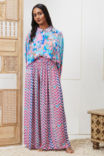 Sougat Paul Zaynab Embellished Co- Ord Set indian designer wear online shopping melange singapore