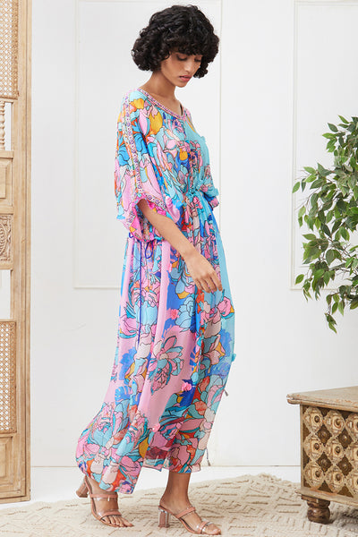 Sougat Paul Zaynab Embroidered Maxi dress indian designer wear online shopping melange singapore