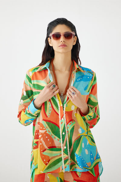 Studio Rigu Gir Shirt And Shorts indian designer wear online shopping melange singapore