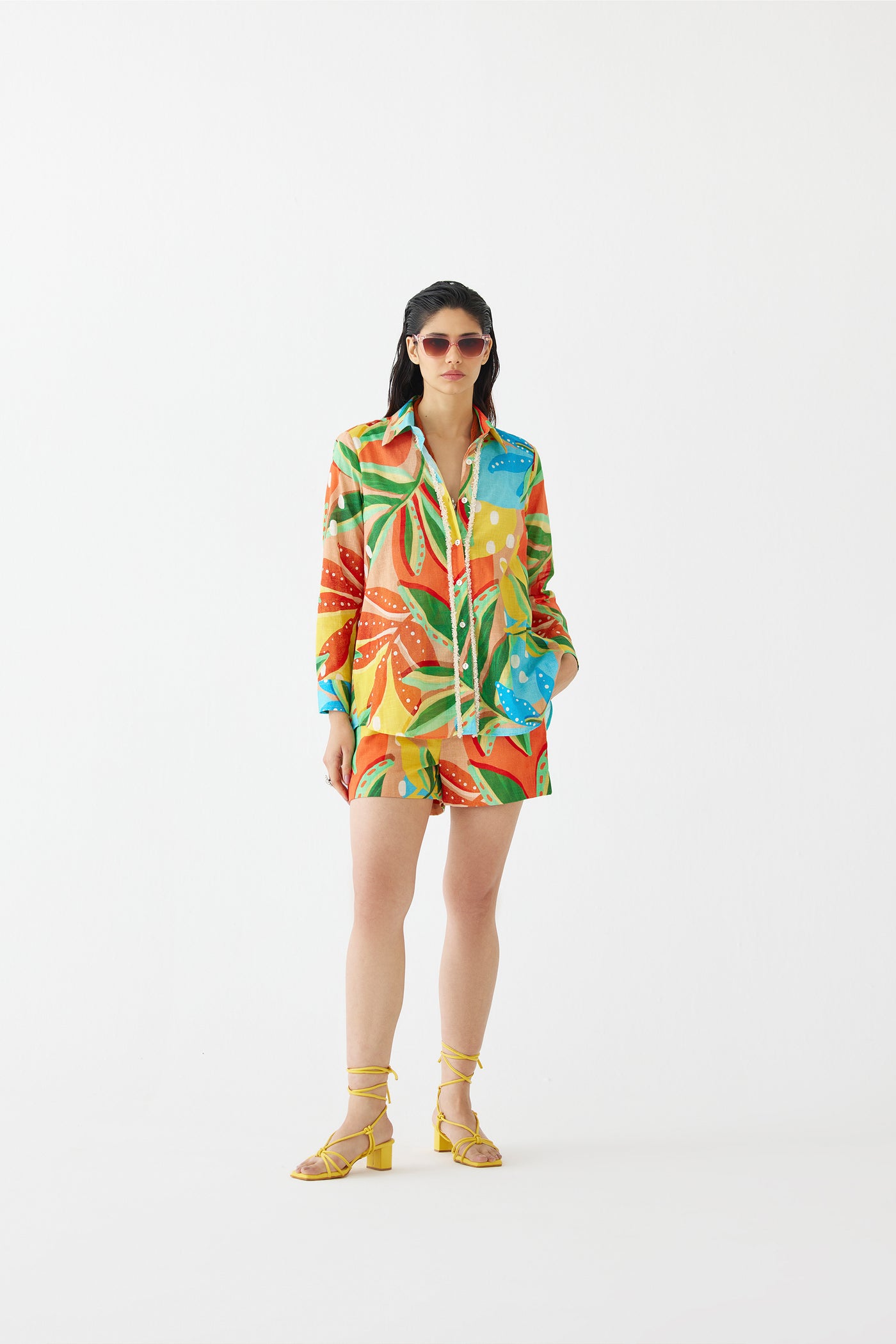 Studio Rigu Gir Shirt And Shorts indian designer wear online shopping melange singapore
