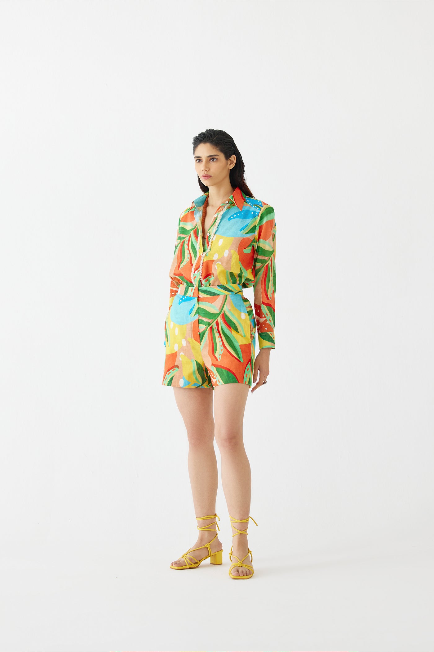 Studio Rigu Gir Shirt And Shorts indian designer wear online shopping melange singapore