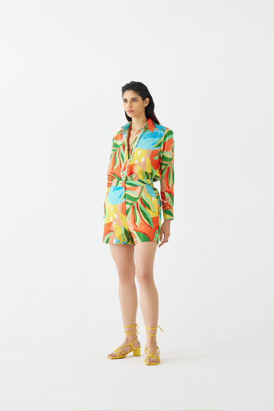 Studio Rigu Gir Shirt And Shorts indian designer wear online shopping melange singapore
