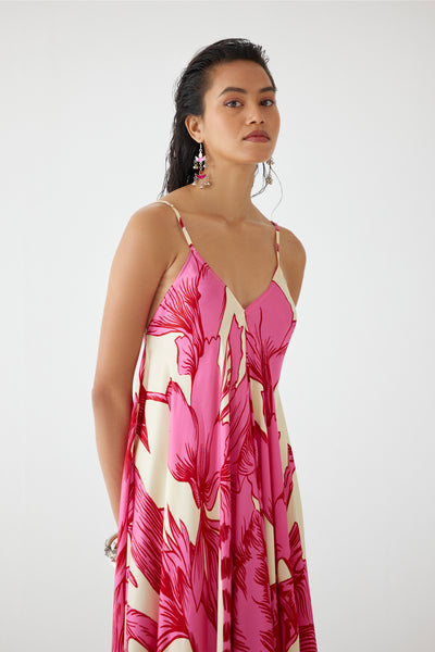 Studio Rigu Pink Aphrodite Strappy Dress indian designer wear online shopping melange singapore