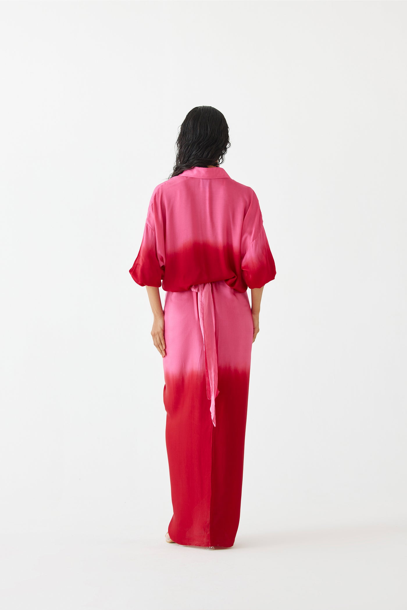 Studio Rigu Ruby Shirt Draped Dress indian designer wear online shopping melange singapore