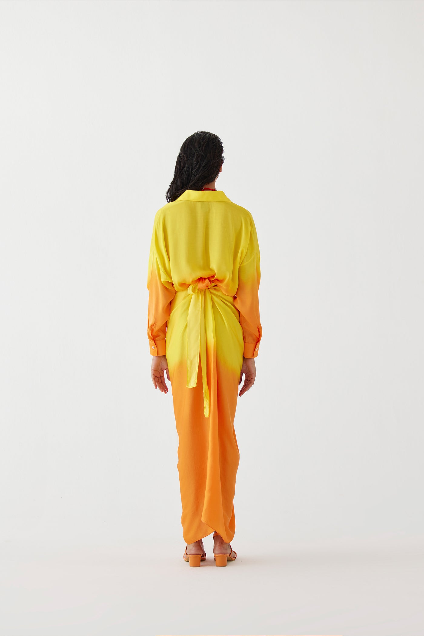 Studio Rigu Twilight Shirt Draped Dress indian designer wear online shopping melange singapore