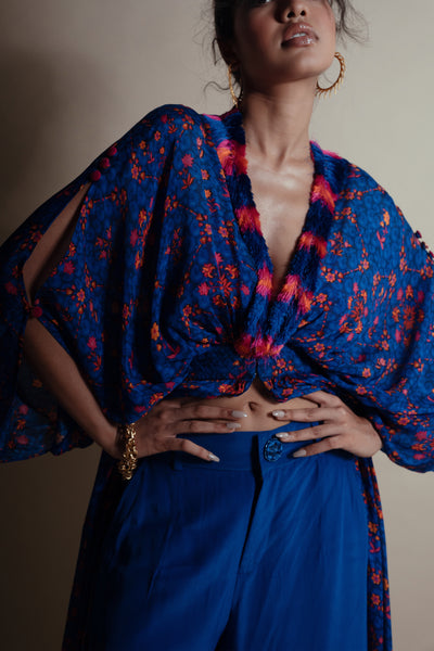 Style Junkie Ink Bloom Duster indian designer wear online shopping melange singapore