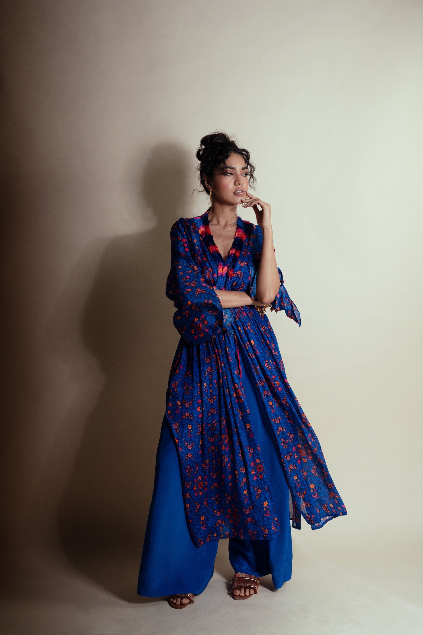 Style Junkie Ink Bloom Duster indian designer wear online shopping melange singapore