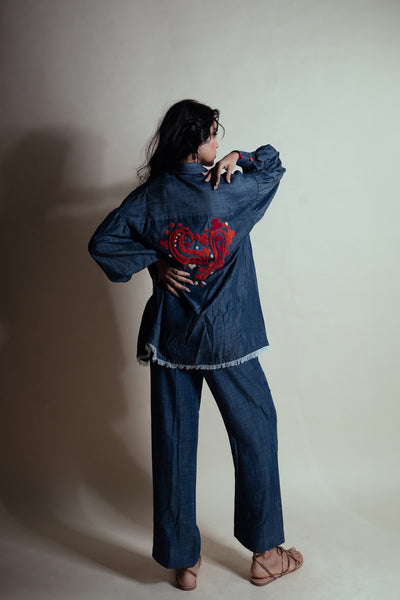 Style Junkie Love Tencel Shirt indian designer wear online shopping melange singapore