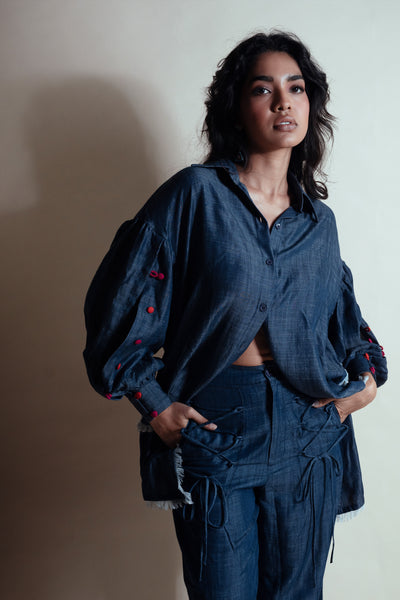 Style Junkie Love Tencel Shirt indian designer wear online shopping melange singapore