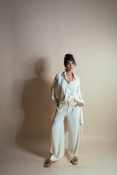 Style Junkie Sea-salt Flared Pants indian designer wear online shopping melange singapore