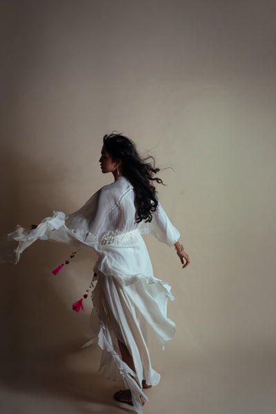 Style Junkie Vanilla Cascade Ruffle Skirt indian designer wear online shopping melange singapore