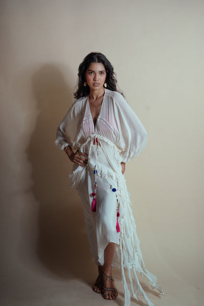 Style Junkie Vanilla Cascade Ruffle Skirt indian designer wear online shopping melange singapore
