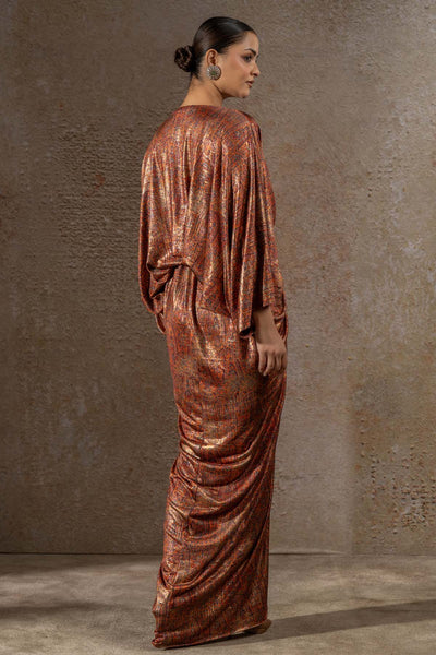 TARUN TAHILIANI Draped Dress indian designer wear online shopping melange singapore 