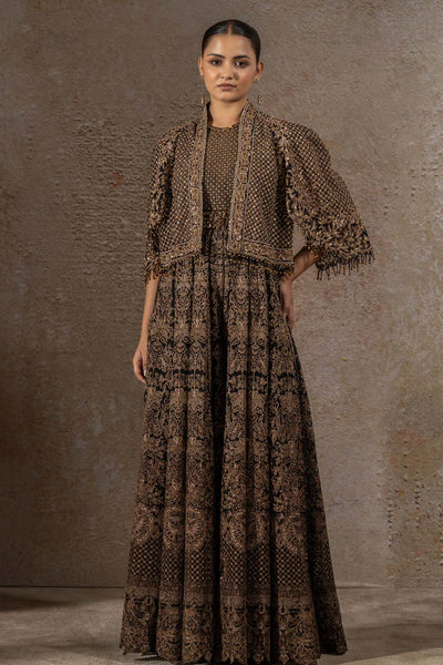 TARUN TAHILIANI Embroidered Cape indian designer wear online shopping melange singapore