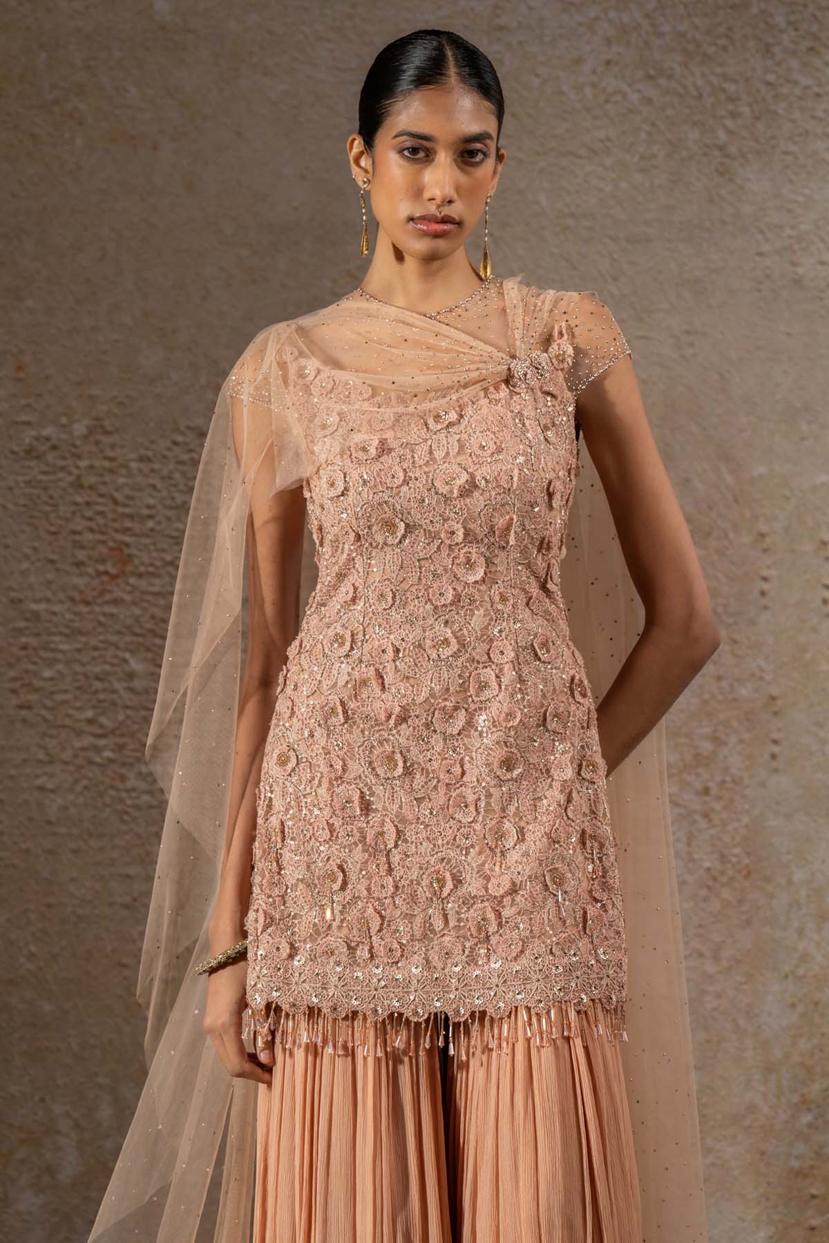 TARUN TAHILIANI Embroidered Sharara Set indian designer wear online shopping melange singapore 