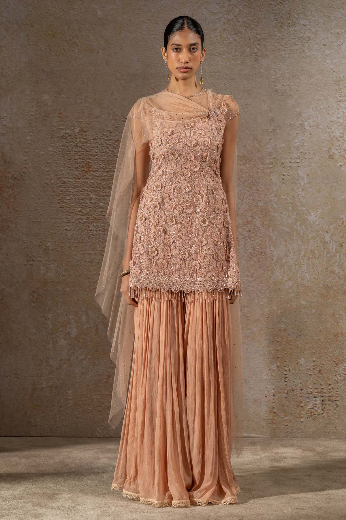 TARUN TAHILIANI Embroidered Sharara Set indian designer wear online shopping melange singapore 