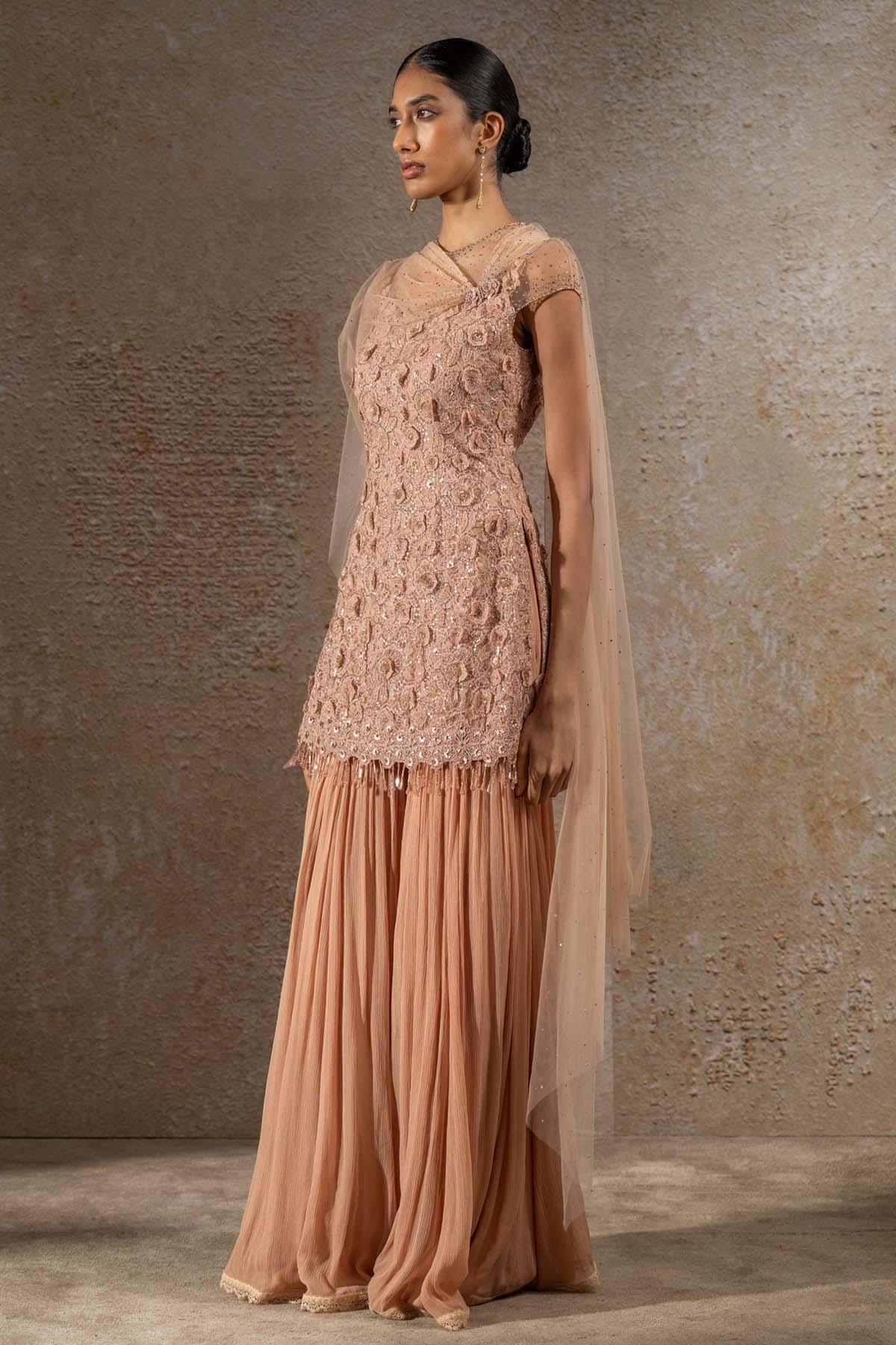 TARUN TAHILIANI Embroidered Sharara Set indian designer wear online shopping melange singapore 