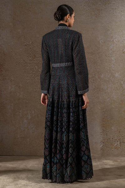 Mosaic Sequin Jacket with Draped Dress