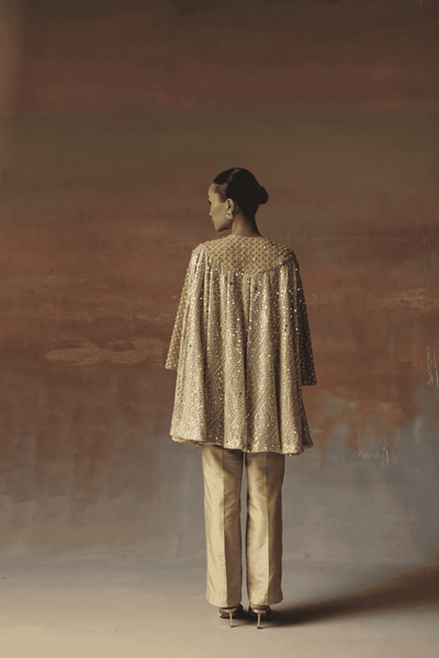 Twenty Nine A-Line Box Pleat Dress Jacket indian designer wear online shopping melange singapore 