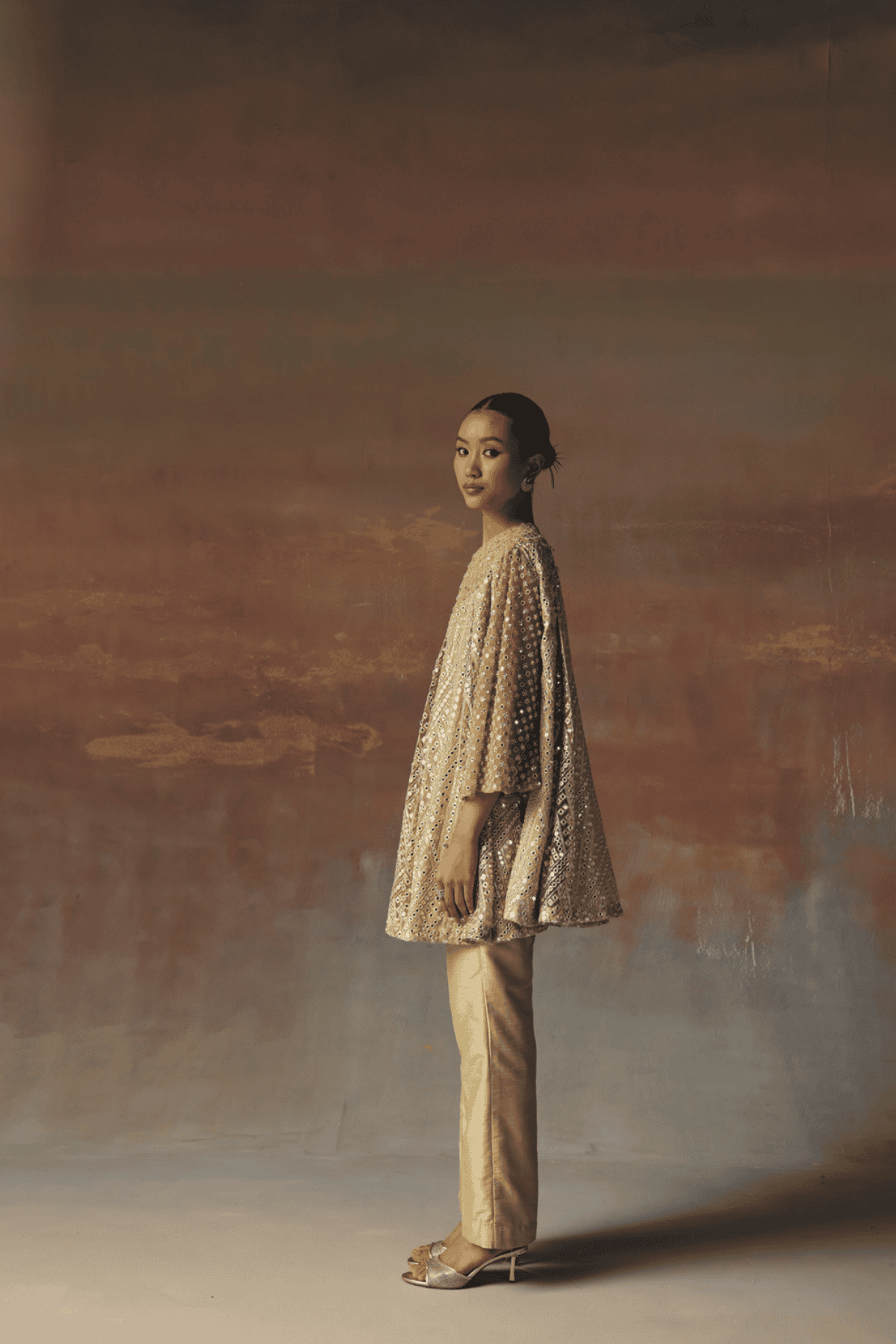 Twenty Nine A-Line Box Pleat Dress Jacket indian designer wear online shopping melange singapore 