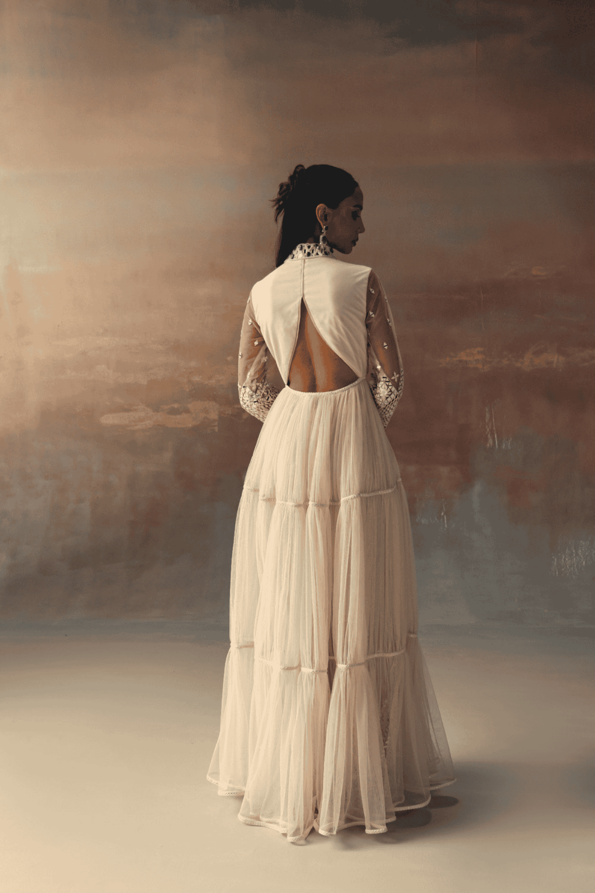 Twenty Nine Backless Anarkali Jacket indian designer wear online shopping melange singapore 
