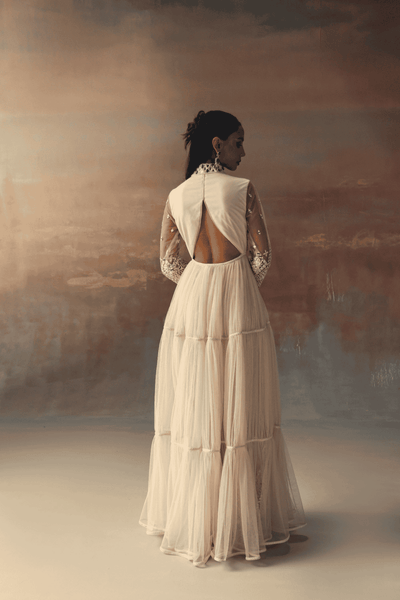 Twenty Nine Backless Anarkali Jacket indian designer wear online shopping melange singapore 
