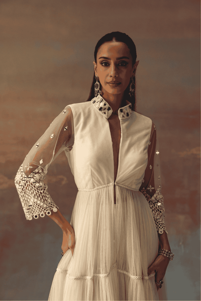 Twenty Nine Backless Anarkali Jacket indian designer wear online shopping melange singapore 
