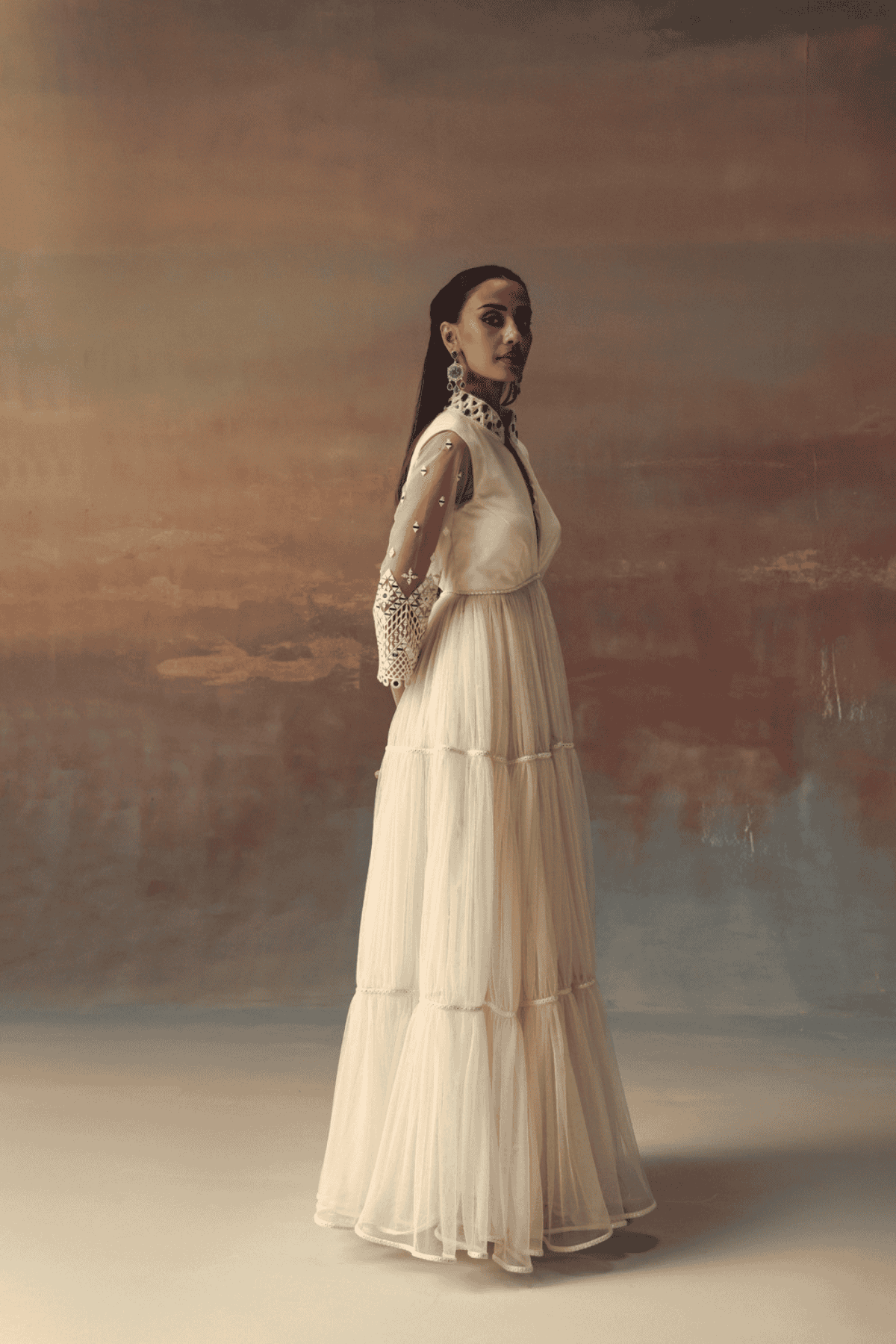 Twenty Nine Backless Anarkali Jacket indian designer wear online shopping melange singapore 
