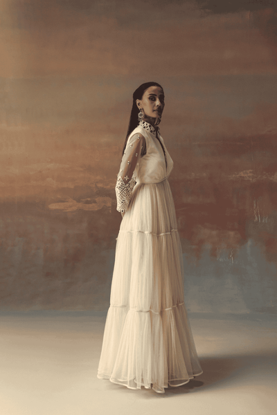 Twenty Nine Backless Anarkali Jacket indian designer wear online shopping melange singapore 
