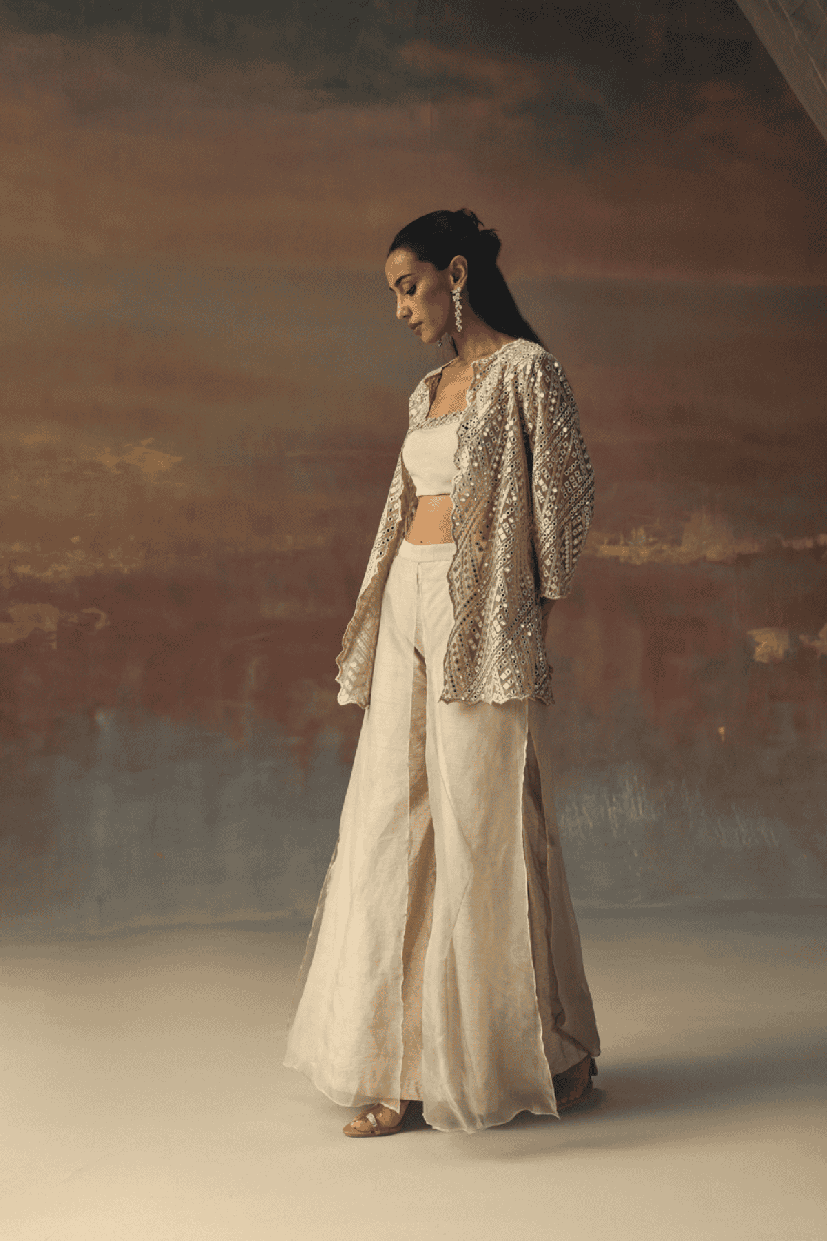 Twenty Nine Classic Scallop Jacket indian designer wear online shopping melange singapore 