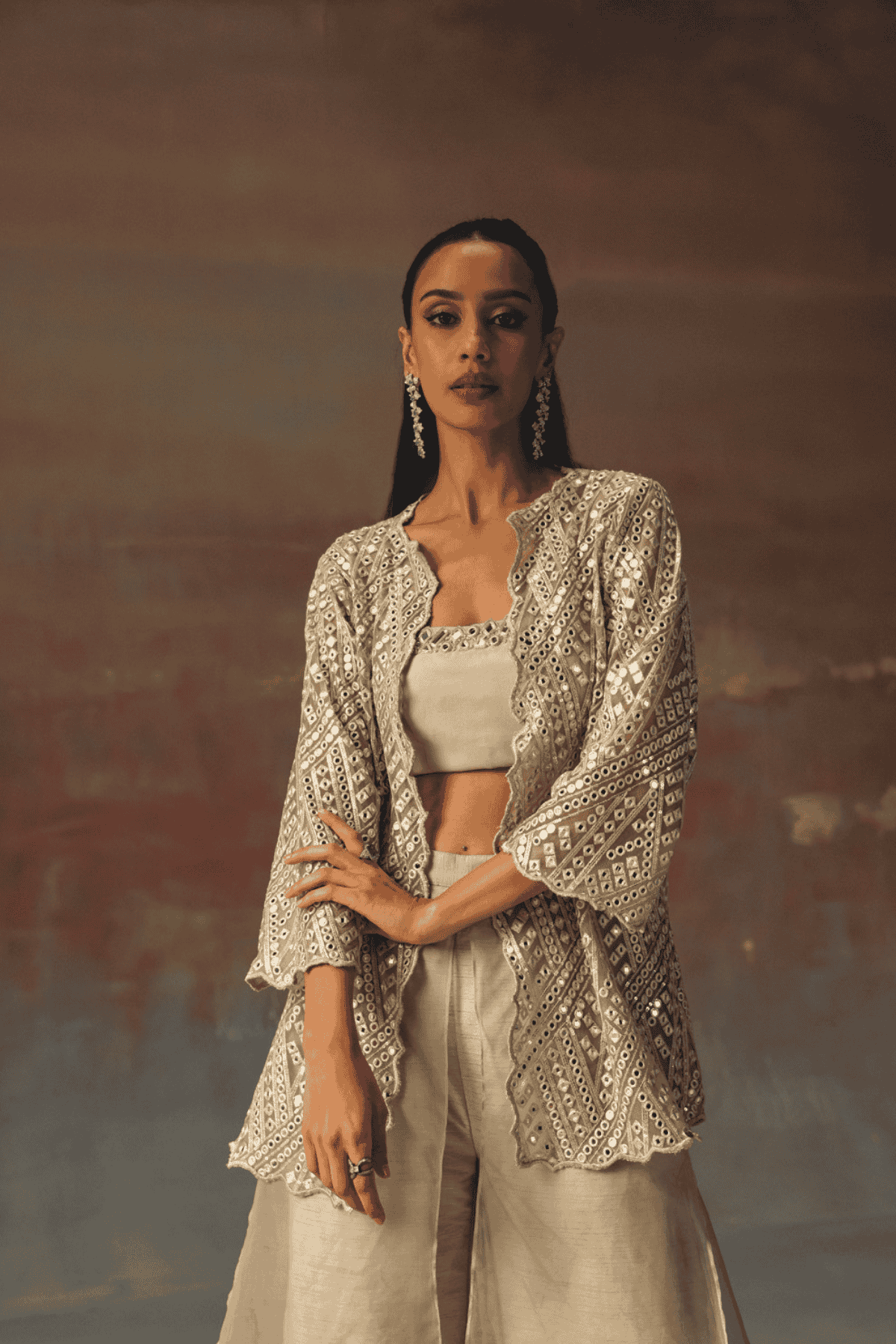 Twenty Nine Double Layered  Palazzoss indian designer wear online shopping melange singapore 