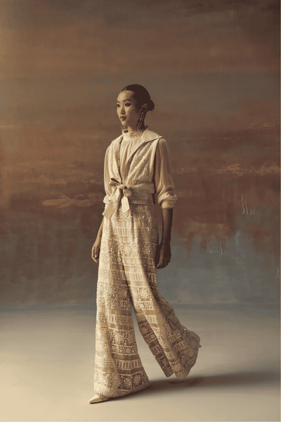 Twenty Nine Georgette Shirt indian designer wear online shopping melange singapore 