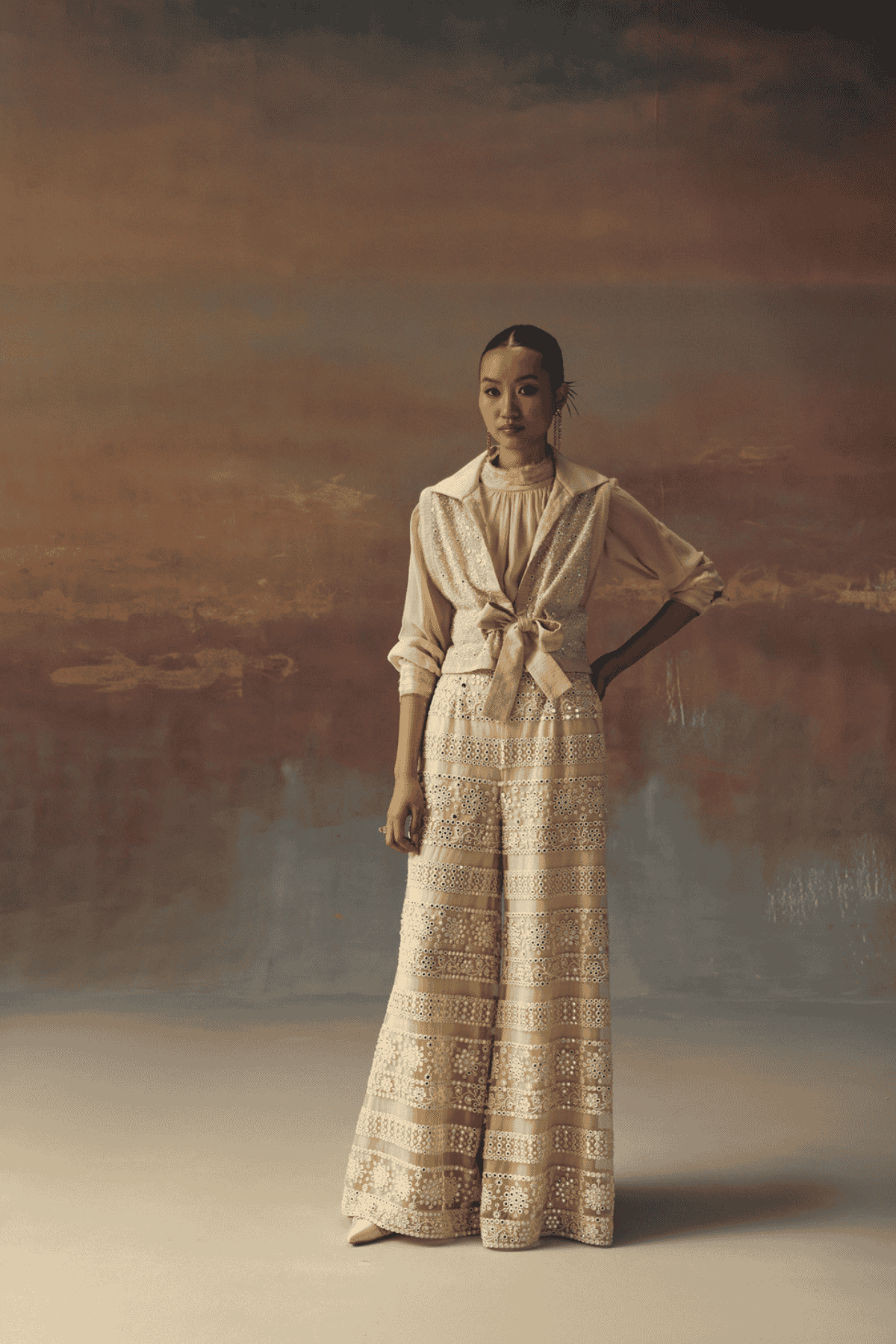 Twenty Nine Gilet With Belt indian designer wear online shopping melange singapore 