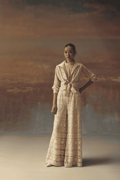 Twenty Nine Gilet With Belt indian designer wear online shopping melange singapore 