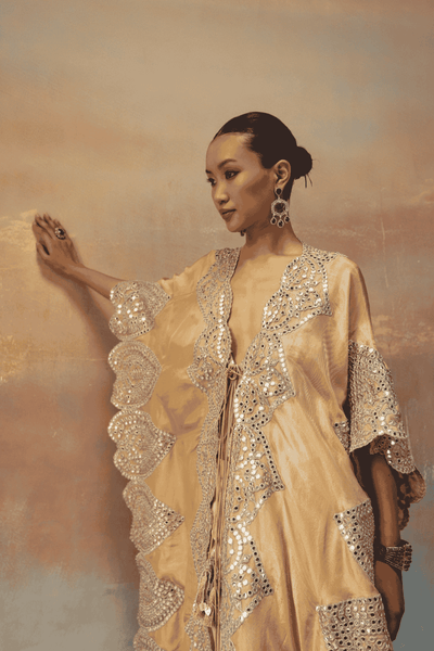 Twenty Nine Kaftaan With Tassles indian designer wear online shopping melange singapore 
