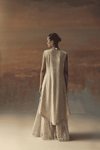 Twenty Nine Long Asym Jacket indian designer wear online shopping melange singapore 