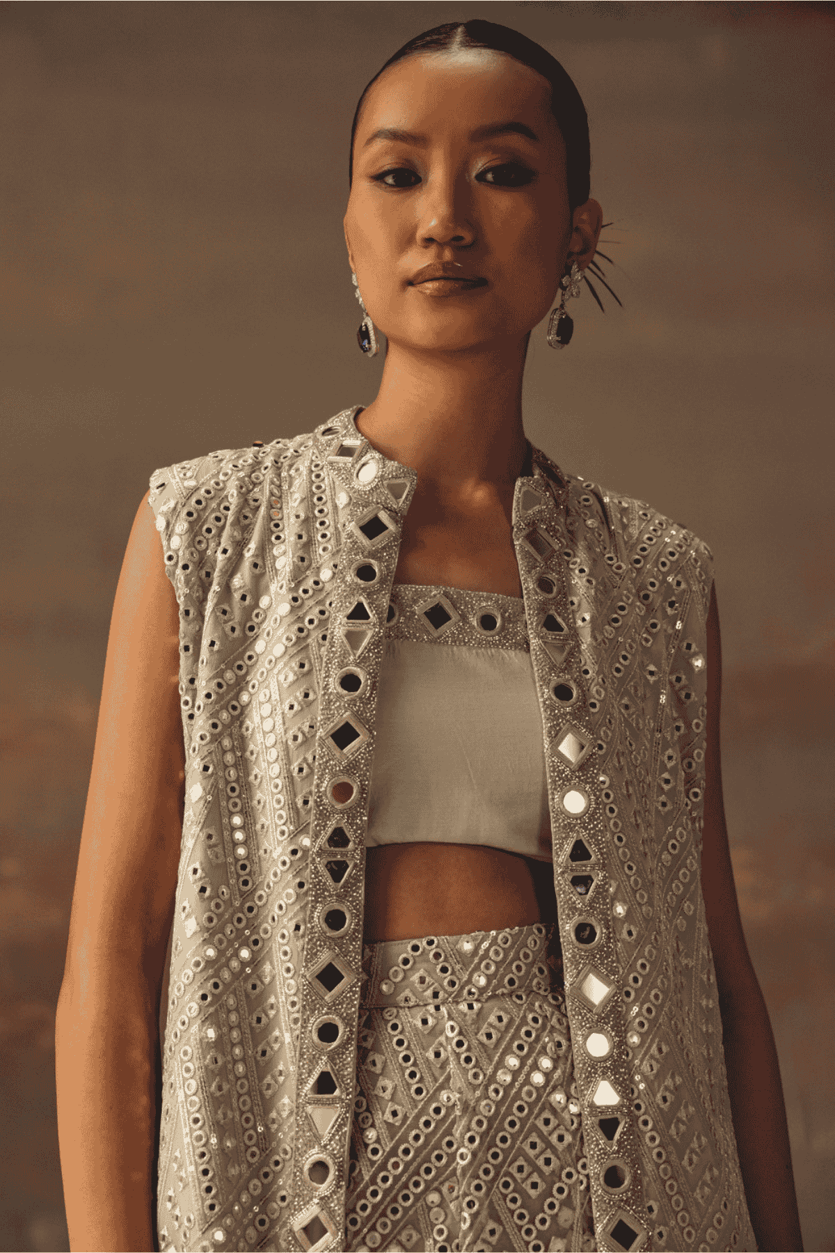 Twenty Nine Long Asym Jacket indian designer wear online shopping melange singapore 