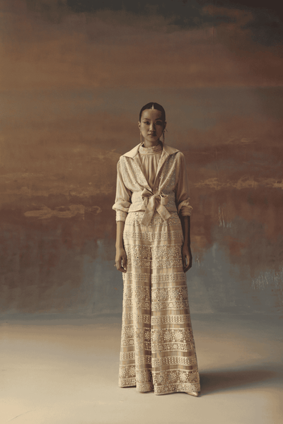 Twenty Nine Mirrorwork Palazzos indian designer wear online shopping melange singapore 