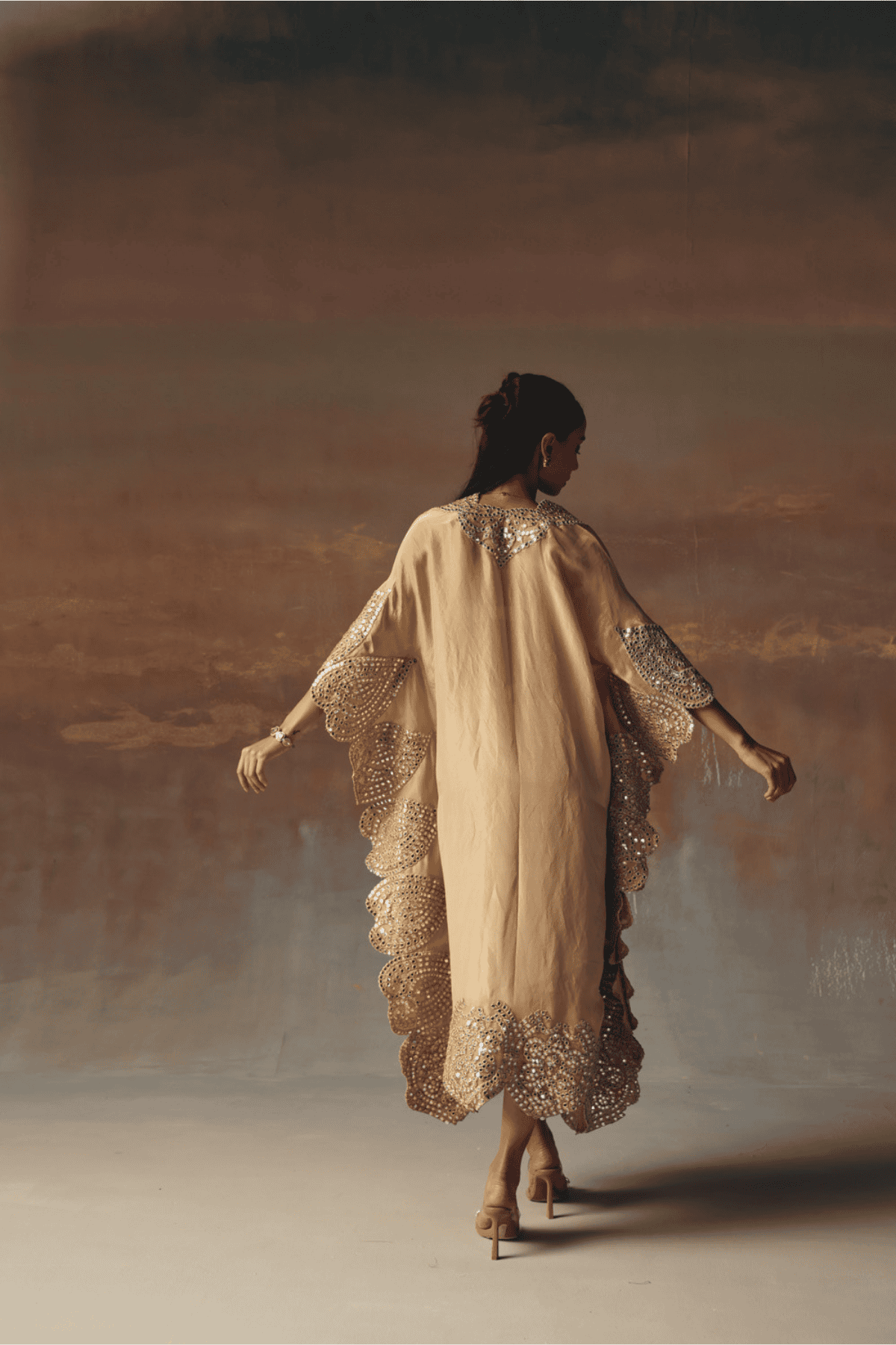 Twenty Nine Mirrowork kaftaan indian designer wear online shopping melange singapore 
