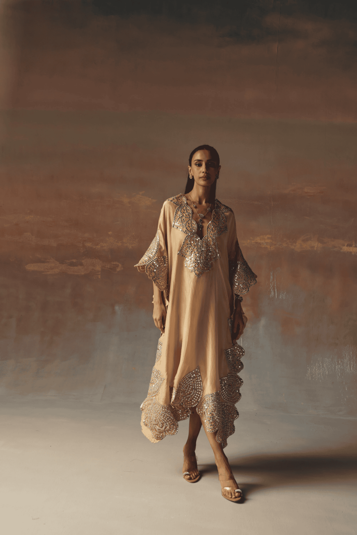 Twenty Nine Mirrowork kaftaan indian designer wear online shopping melange singapore 
