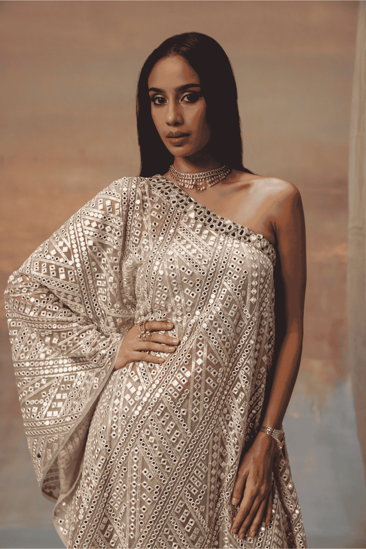 Twenty Nine One Shoulder Dress indian designer wear online shopping melange singapore 