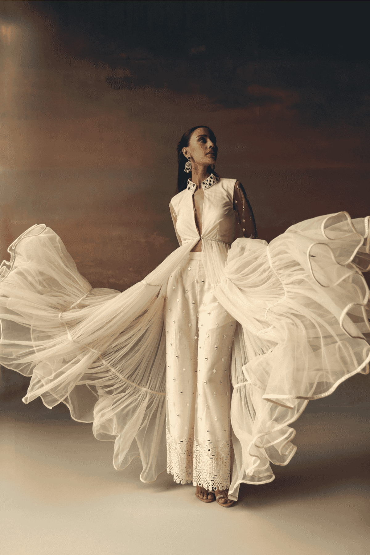 Twenty Nine Palazzos with Mirrorwork indian designer wear online shopping melange singapore 