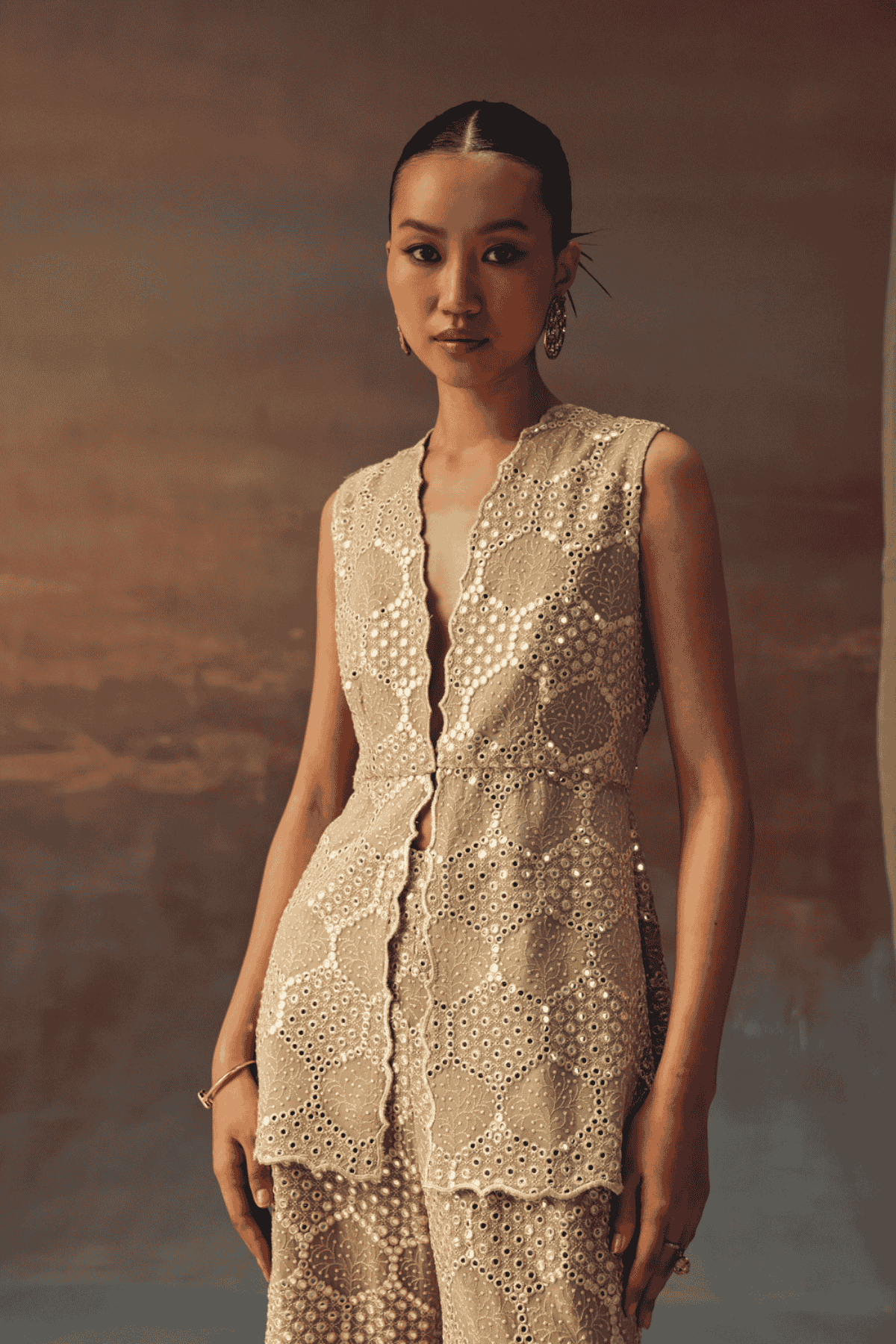 Twenty Nine Scallop Peplum Top indian designer wear online shopping melange singapore 