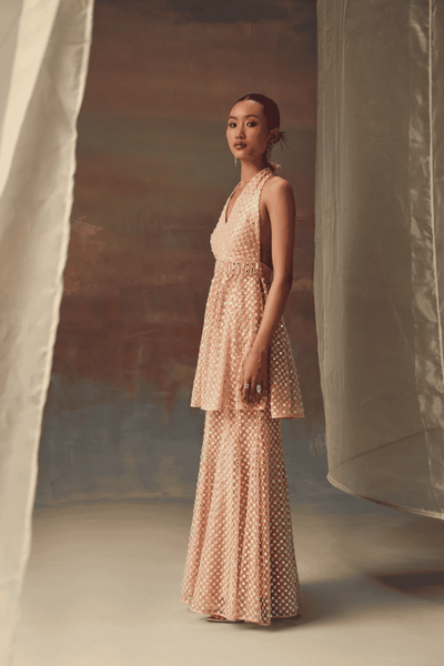 Twenty Nine Short Halter Neck Tunic indian designer wear online shopping melange singapore 
