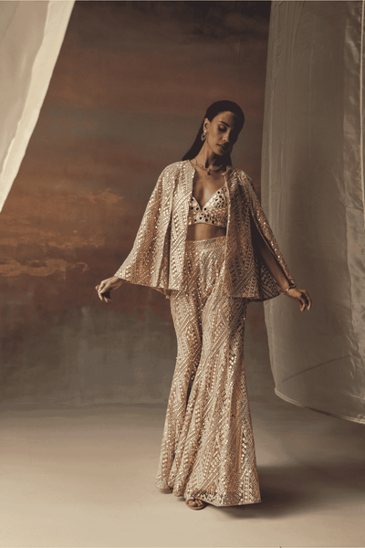 Twenty Nine Cape Sleeves Jacket indian designer wear online shopping melange singapore 
