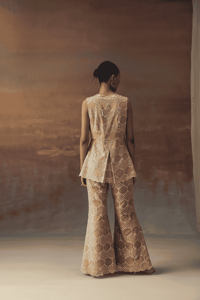 Twenty Nine Scallop Bellbottoms indian designer wear online shopping melange singapore 