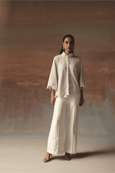 Twenty Nine Jacket With Scallop indian designer wear online shopping melange singapore 